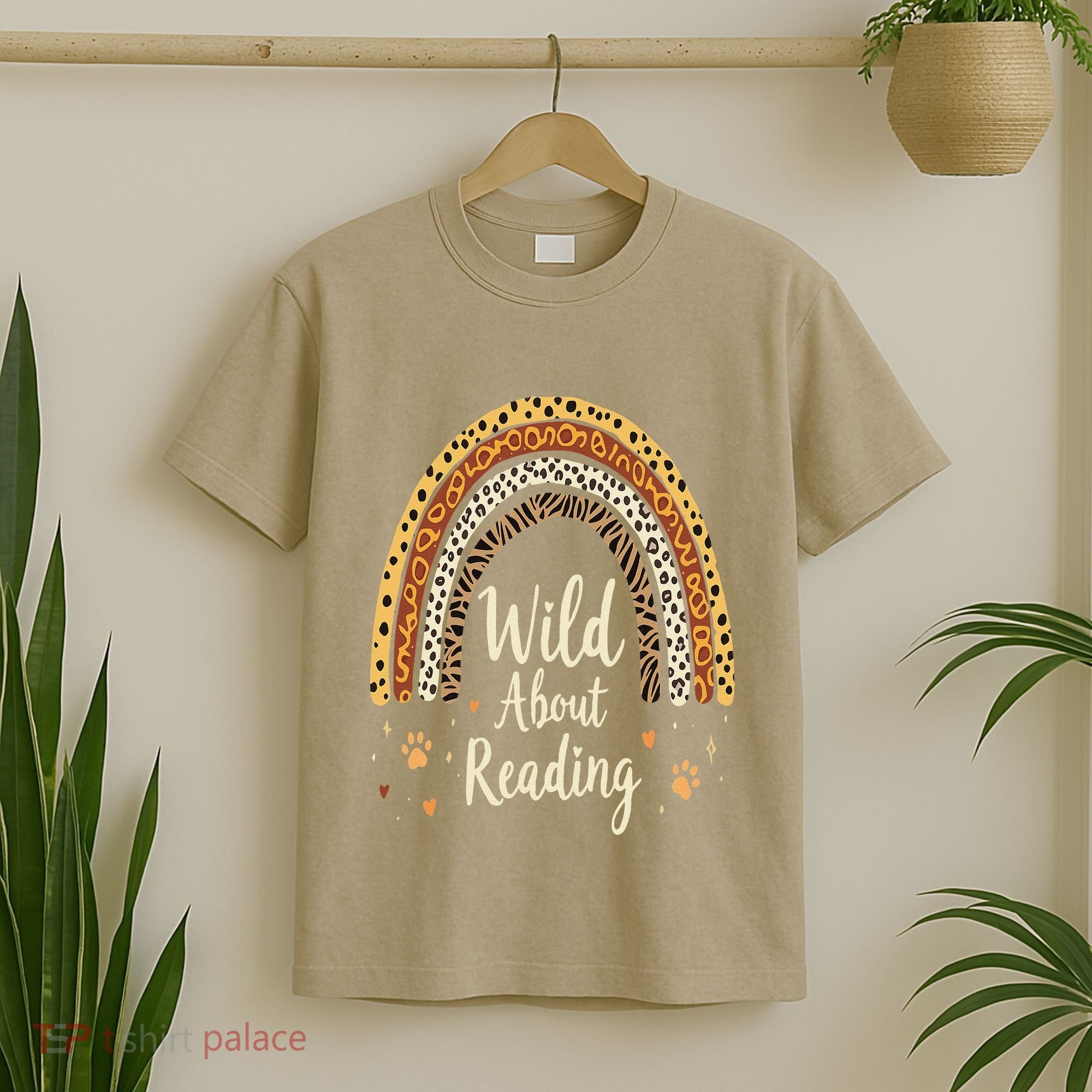 Wild About Reading Teacher Back To School Rainbow Gift T-Shirt