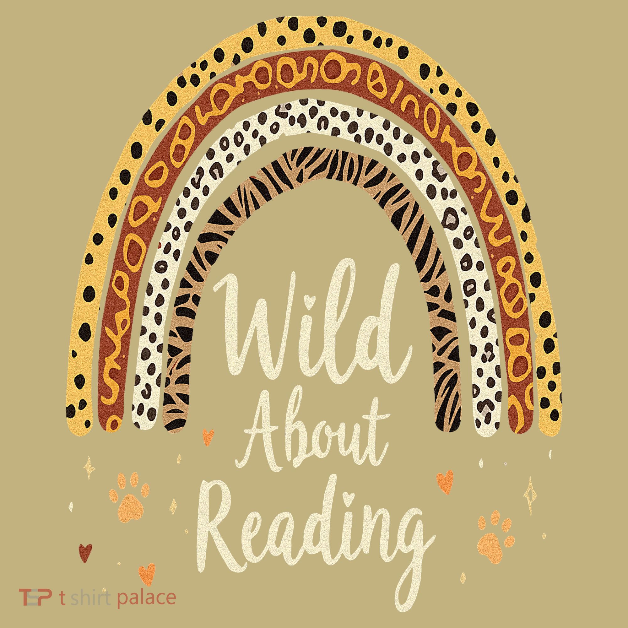 Wild About Reading Teacher Back To School Rainbow Gift Button