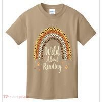 Wild About Reading Teacher Back To School Rainbow Gift Kids T-Shirt thumb 0