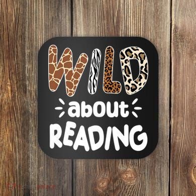 Wild About Reading Animal Print Coaster
