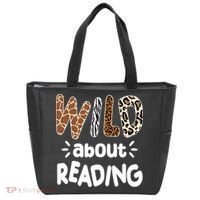 Wild About Reading Animal Print Tote Bag thumb 0