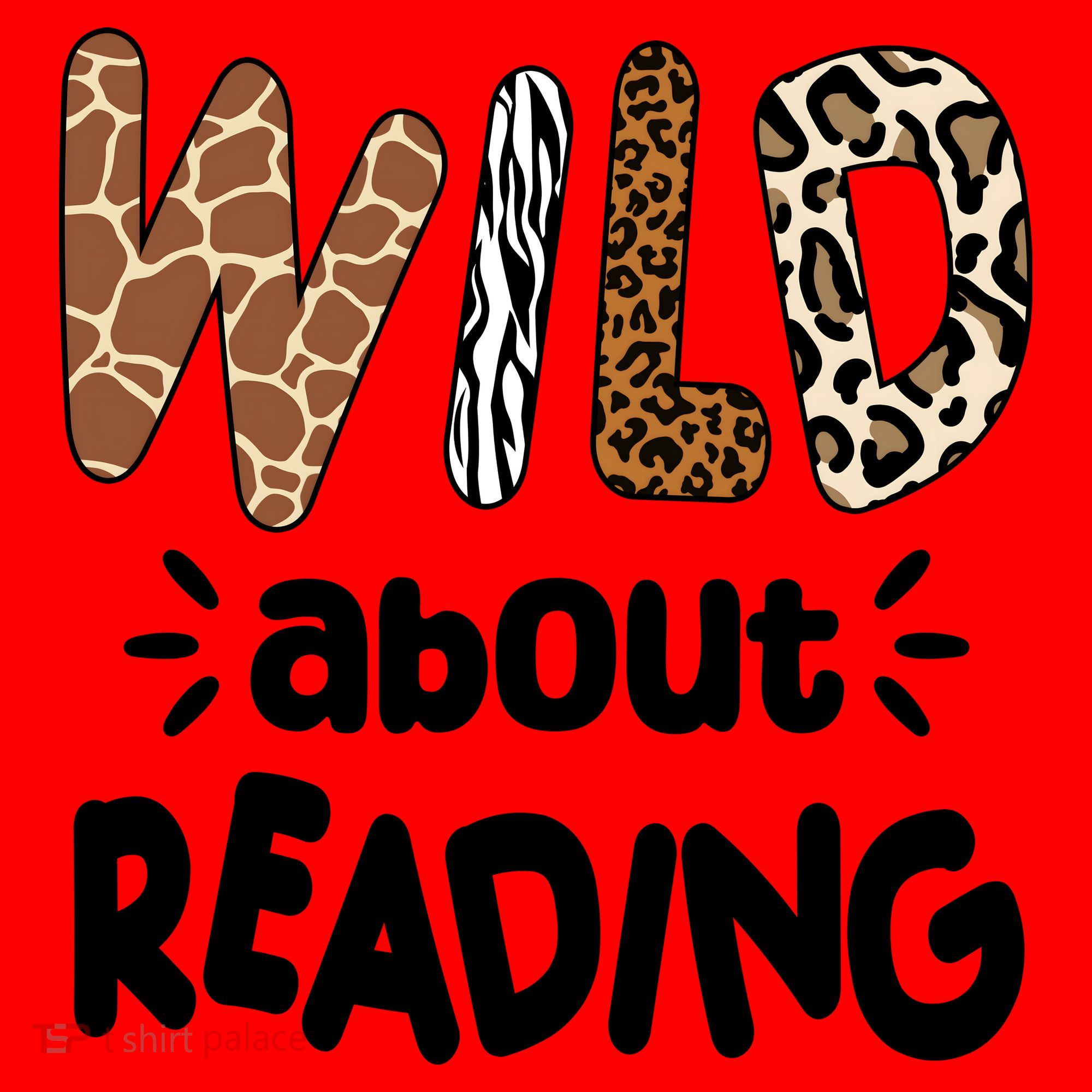 Wild About Reading Animal Print Santa Hat