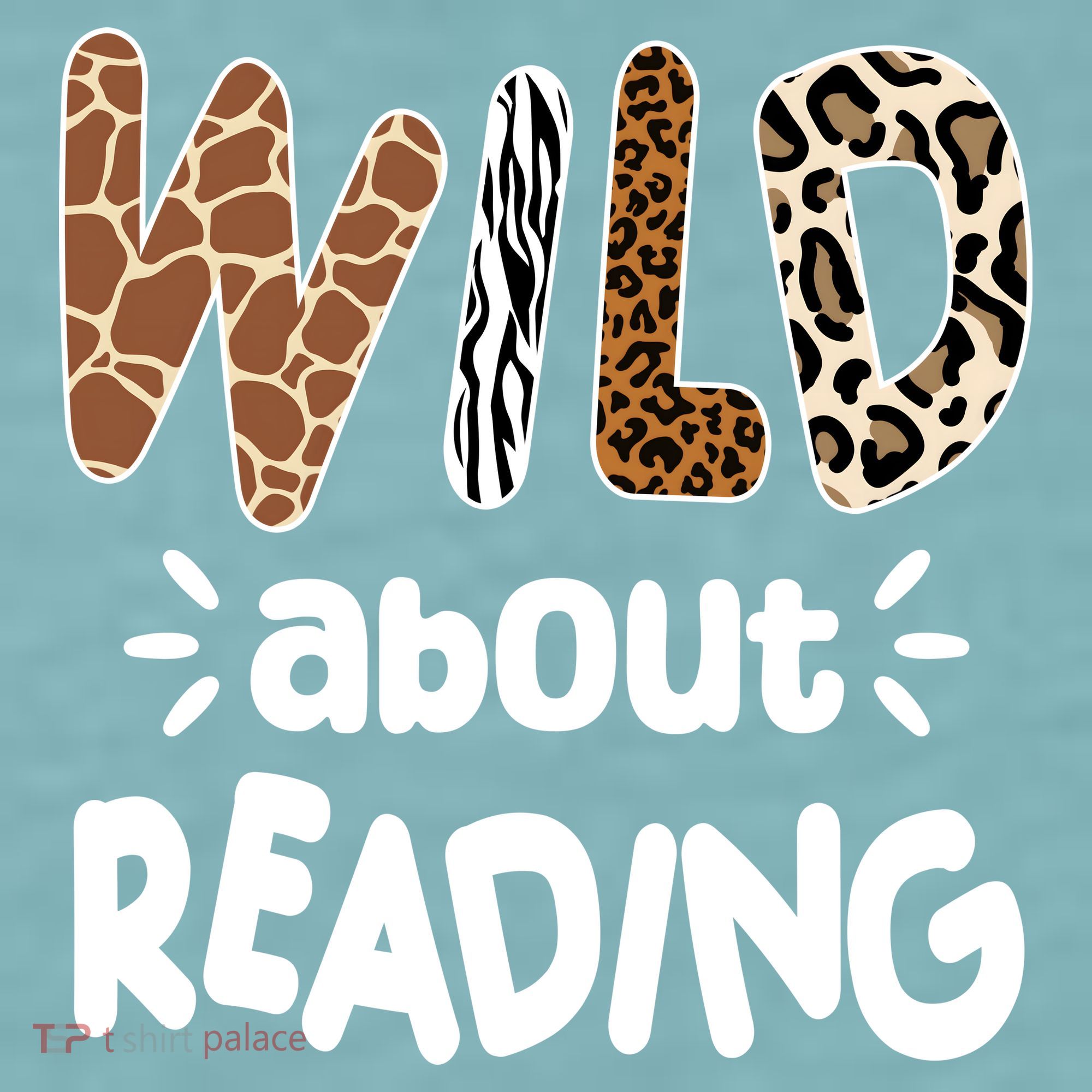 Wild About Reading Animal Print Sueded Cloud Jersey T-Shirt