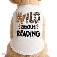 Wild About Reading Animal Print Doggie Tank thumb 0