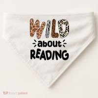 Wild About Reading Animal Print USA-Made Doggie Bandana thumb 0