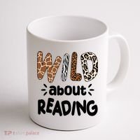 Wild About Reading Animal Print Coffee Mug thumb 1