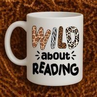 Wild About Reading Animal Print Coffee Mug thumb 2