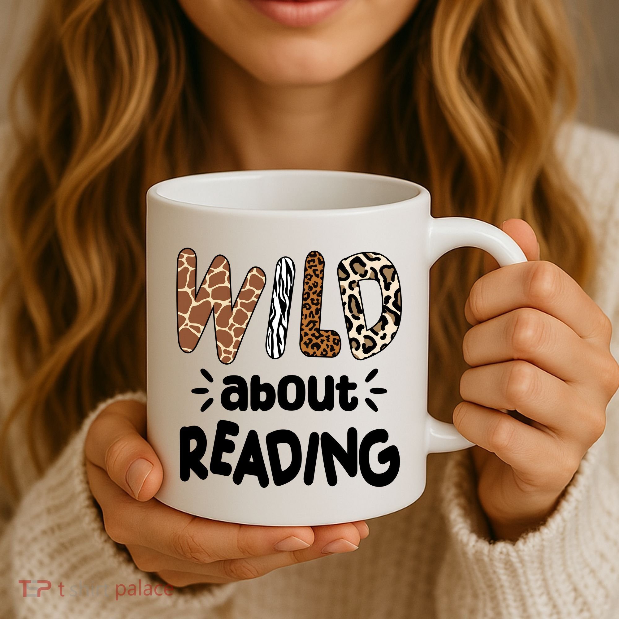 Wild About Reading Animal Print Coffee Mug