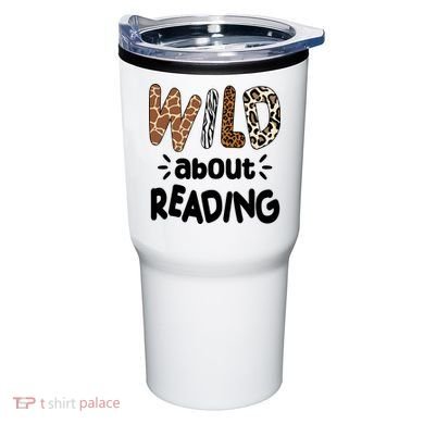 Wild About Reading Animal Print Tumbler