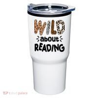 Wild About Reading Animal Print Tumbler thumb 0
