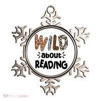 Wild About Reading Animal Print Ornament thumb 0