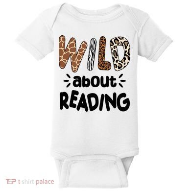 Wild About Reading Animal Print Baby Bodysuit
