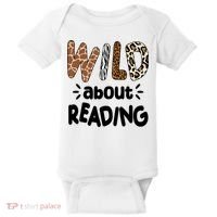 Wild About Reading Animal Print Baby Bodysuit thumb 0