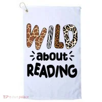Wild About Reading Animal Print Golf Towel thumb 0