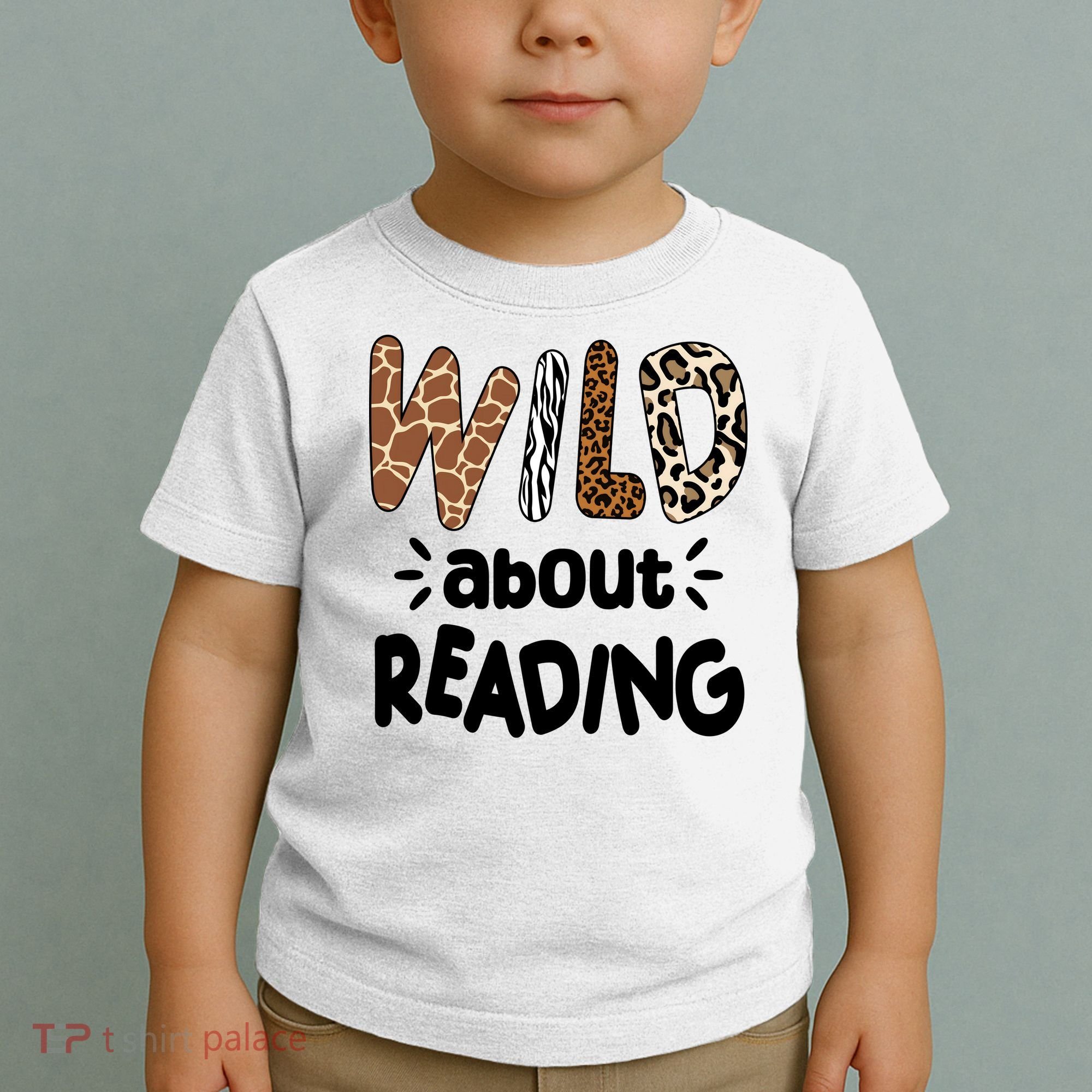 Wild About Reading Animal Print Toddler T-Shirt