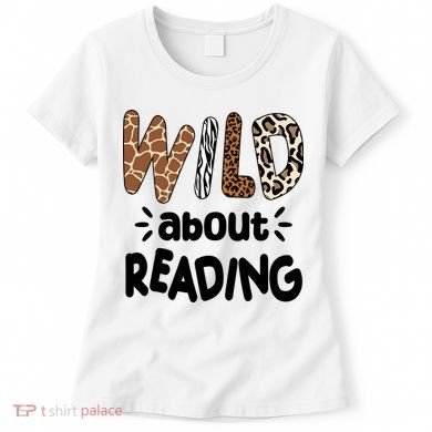 Wild About Reading Animal Print Women's T-Shirt