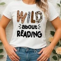 Wild About Reading Animal Print Women's T-Shirt thumb 2