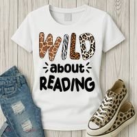 Wild About Reading Animal Print Women's T-Shirt thumb 3