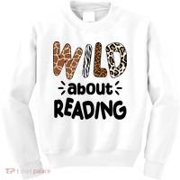 Wild About Reading Animal Print Kids Sweatshirt thumb 0