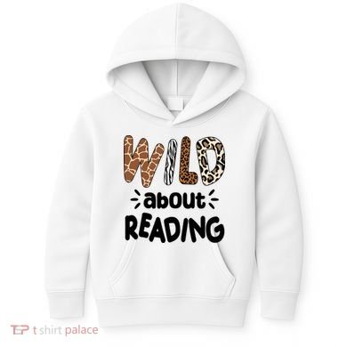 Wild About Reading Animal Print Kids Hoodie