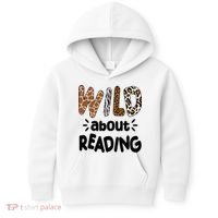 Wild About Reading Animal Print Kids Hoodie thumb 0