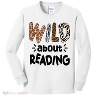 Wild About Reading Animal Print Kids Long Sleeve Shirt thumb 0