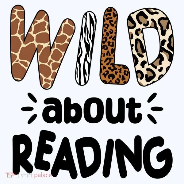 Wild About Reading Animal Print Kids Long Sleeve Shirt