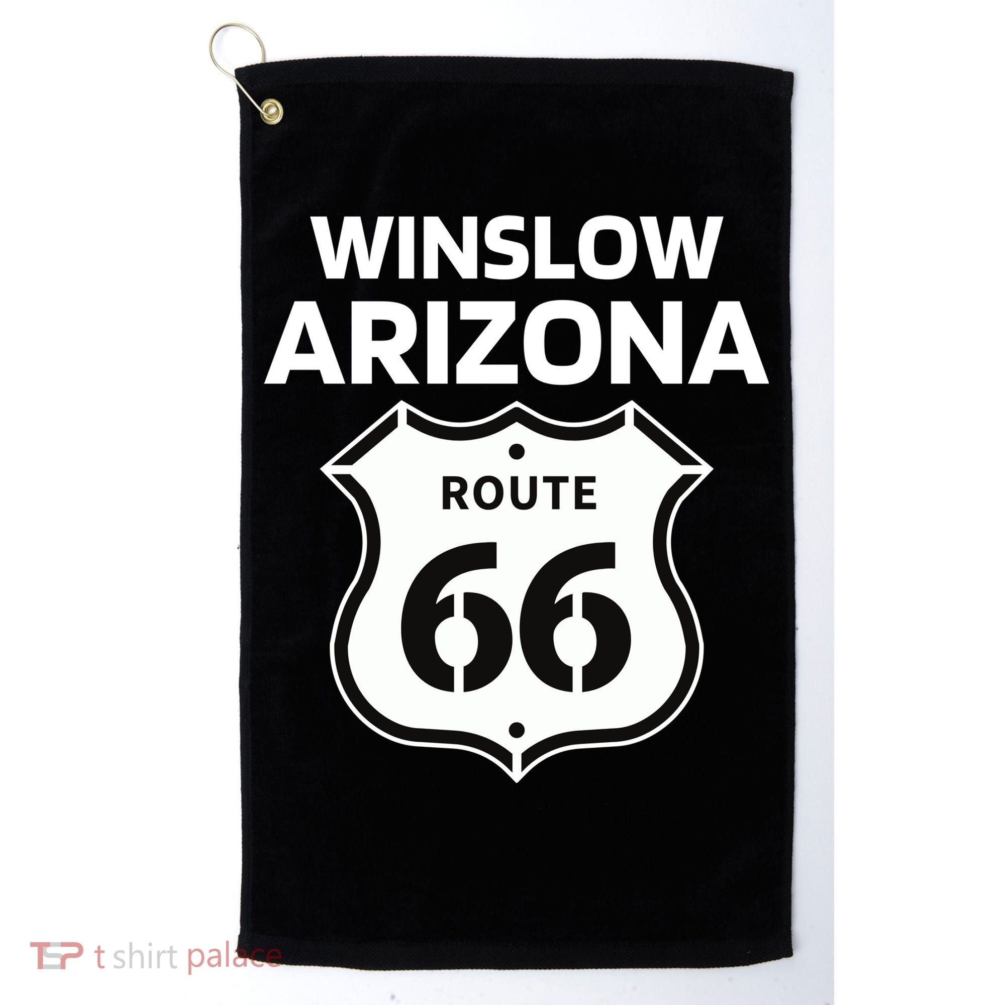 Winslow Arizona Route 66 Golf Towel