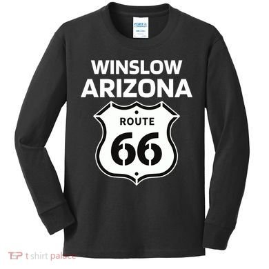 Winslow Arizona Route 66 Kids Long Sleeve Shirt