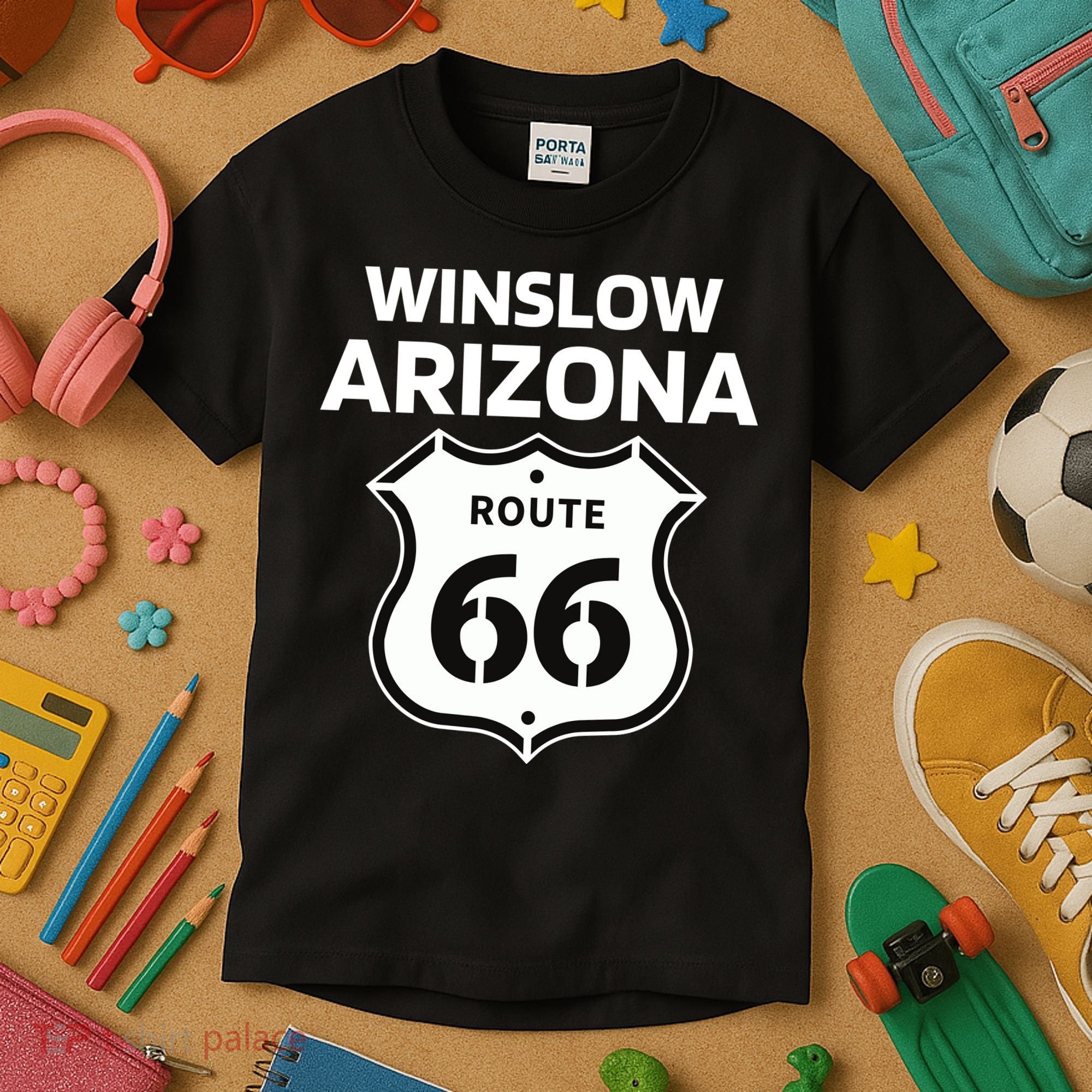 Winslow Arizona Route 66 Kids T-Shirt