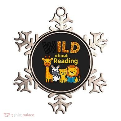 Wild About Reading Cute Jungle Animal Literacy Design Ornament