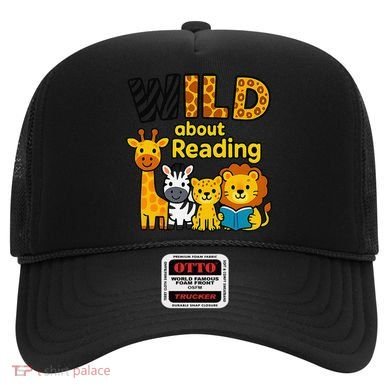 Wild About Reading Cute Jungle Animal Literacy Design Hat
