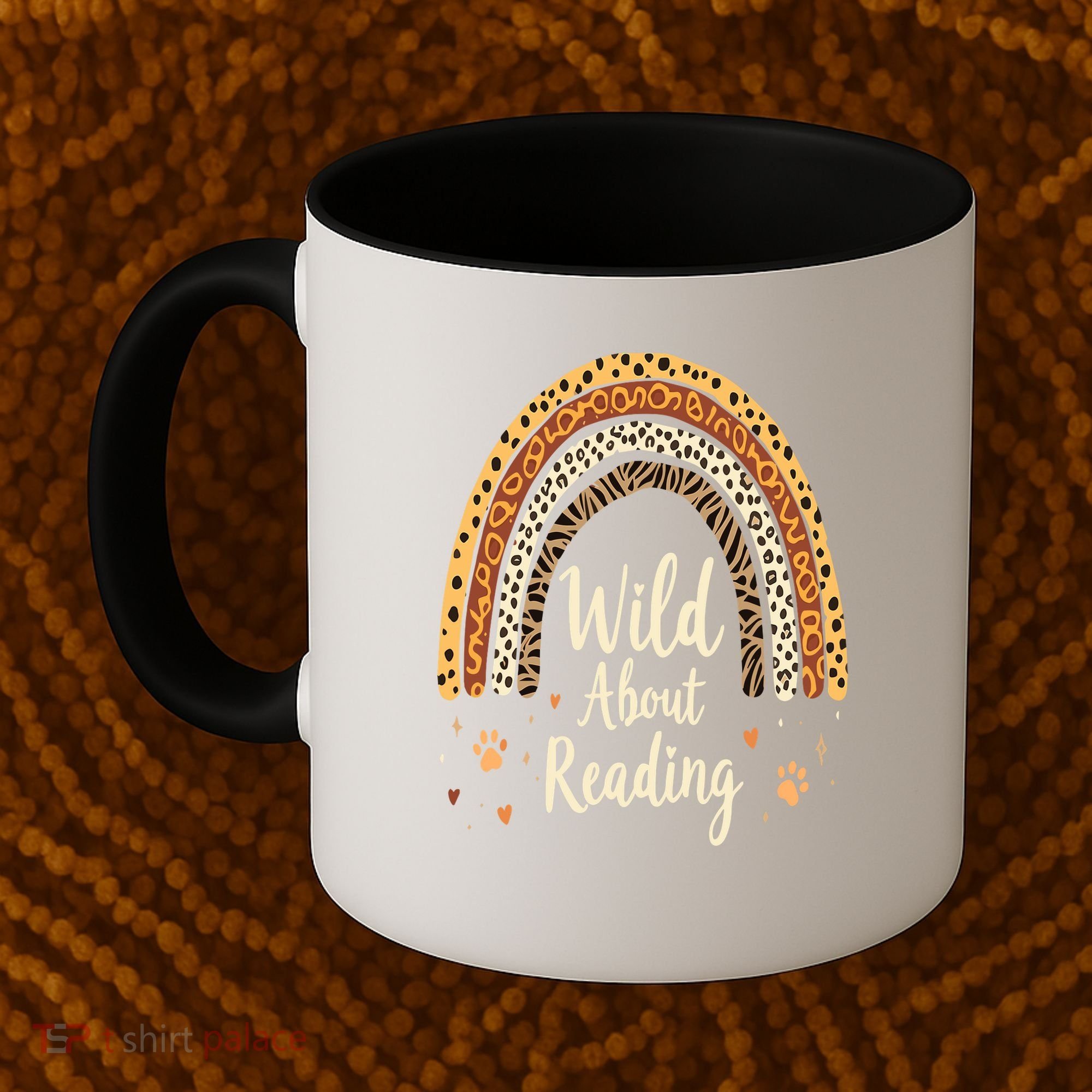 Wild About Reading Teacher Back to School Rainbow Coffee Mug