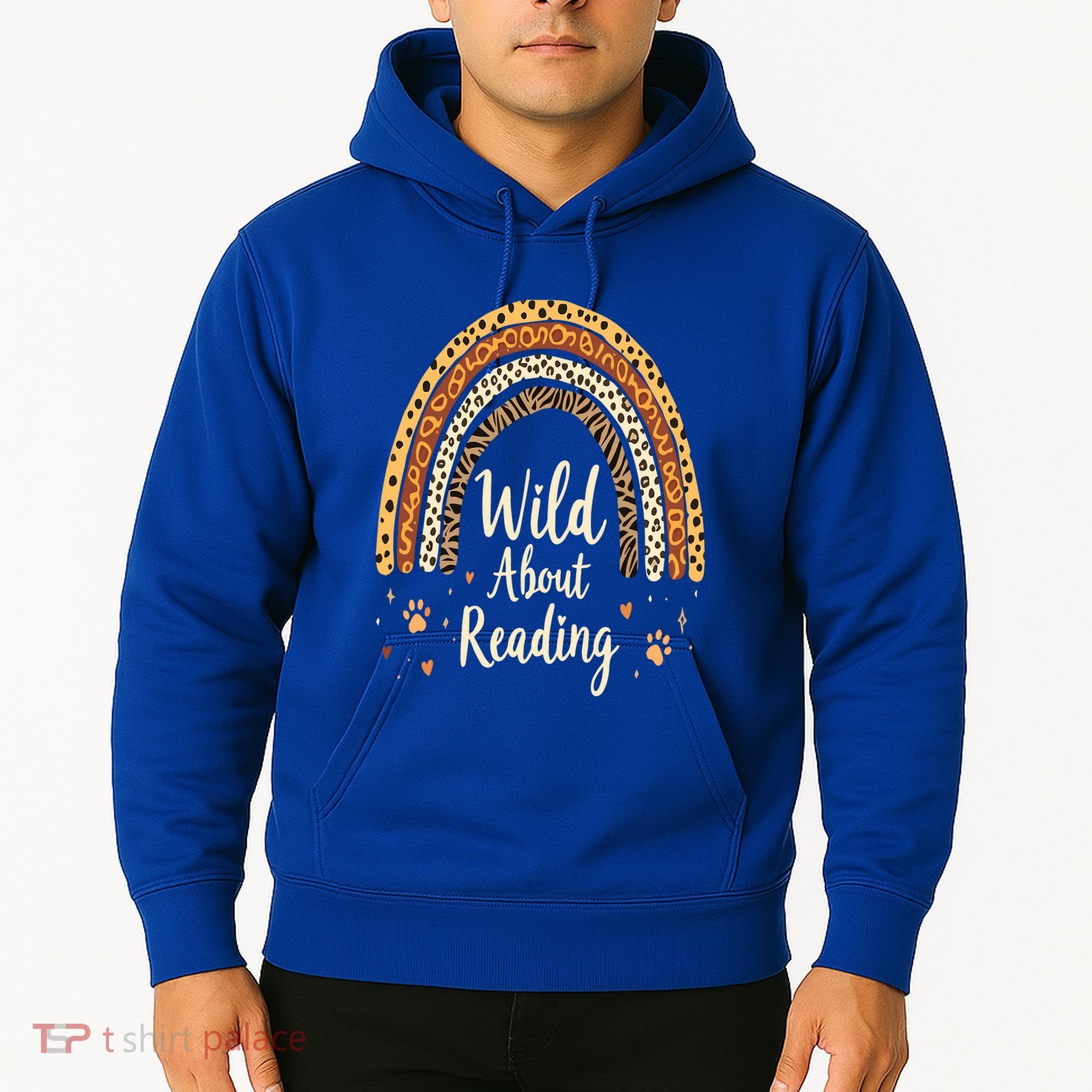 Wild About Reading Teacher Back to School Rainbow Hoodie
