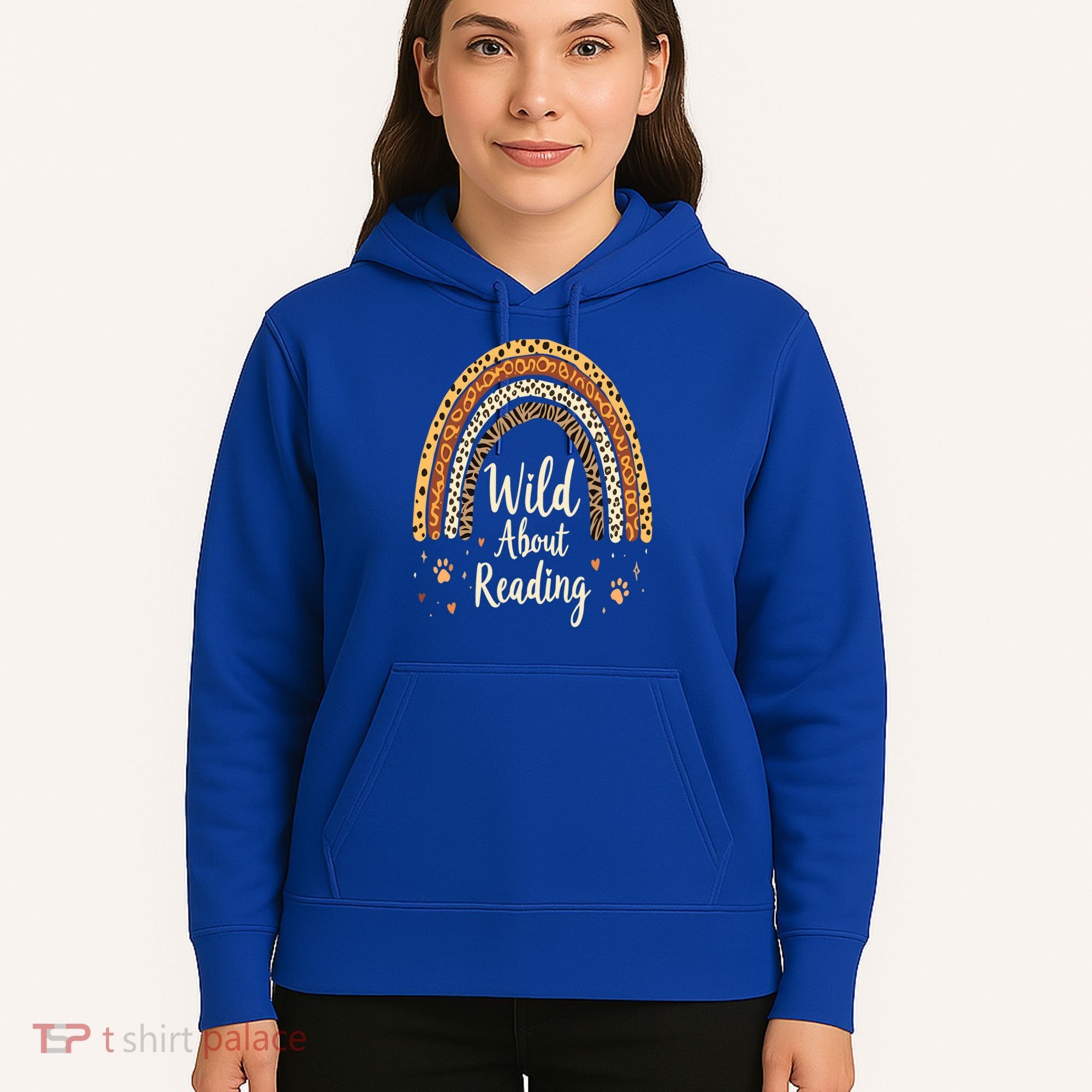 Wild About Reading Teacher Back to School Rainbow Hoodie