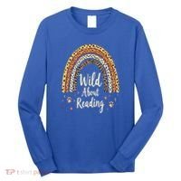 Wild About Reading Teacher Back to School Rainbow Long Sleeve Shirt thumb 0