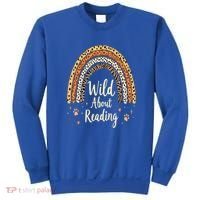 Wild About Reading Teacher Back to School Rainbow Sweatshirt thumb 0
