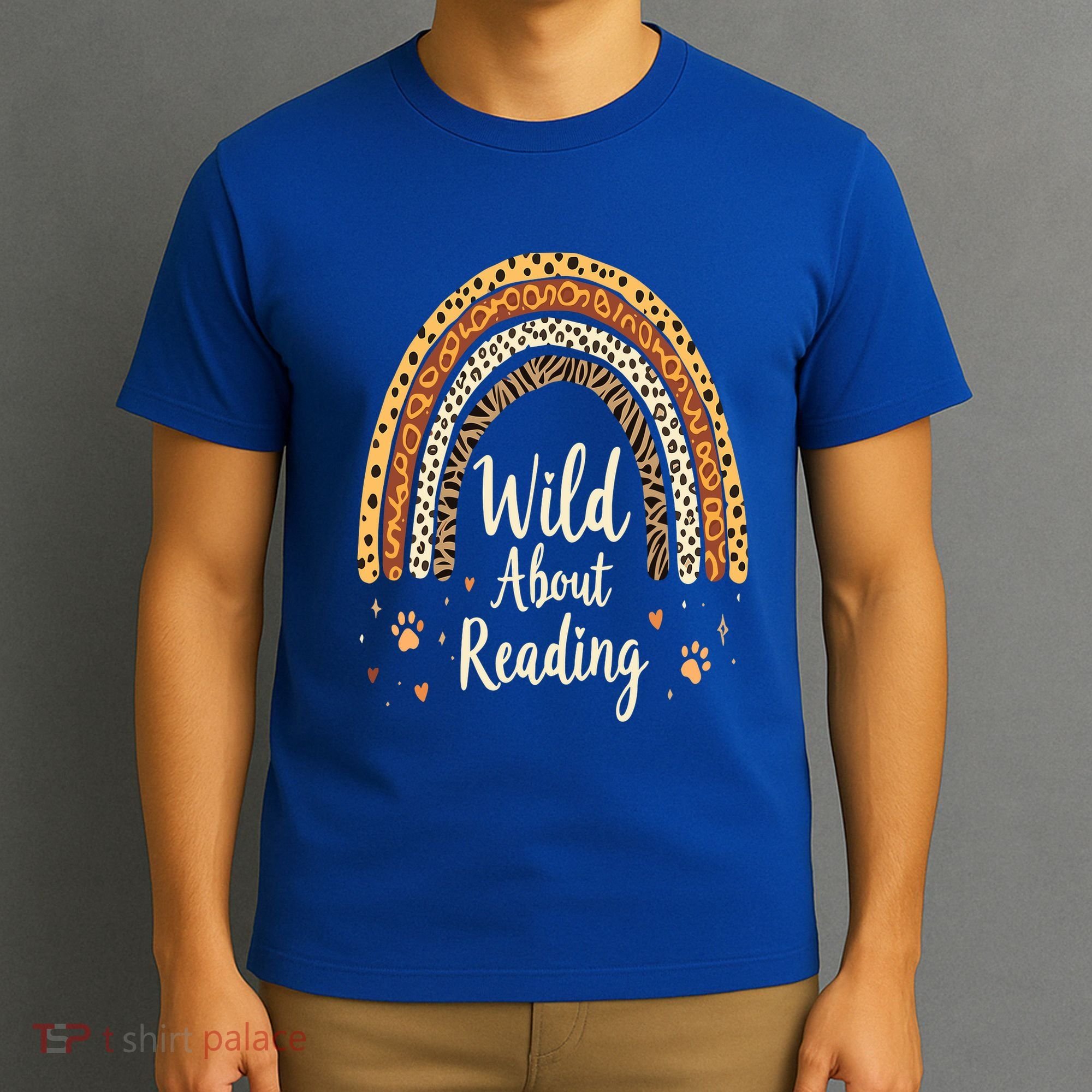 Wild About Reading Teacher Back to School Rainbow T-Shirt