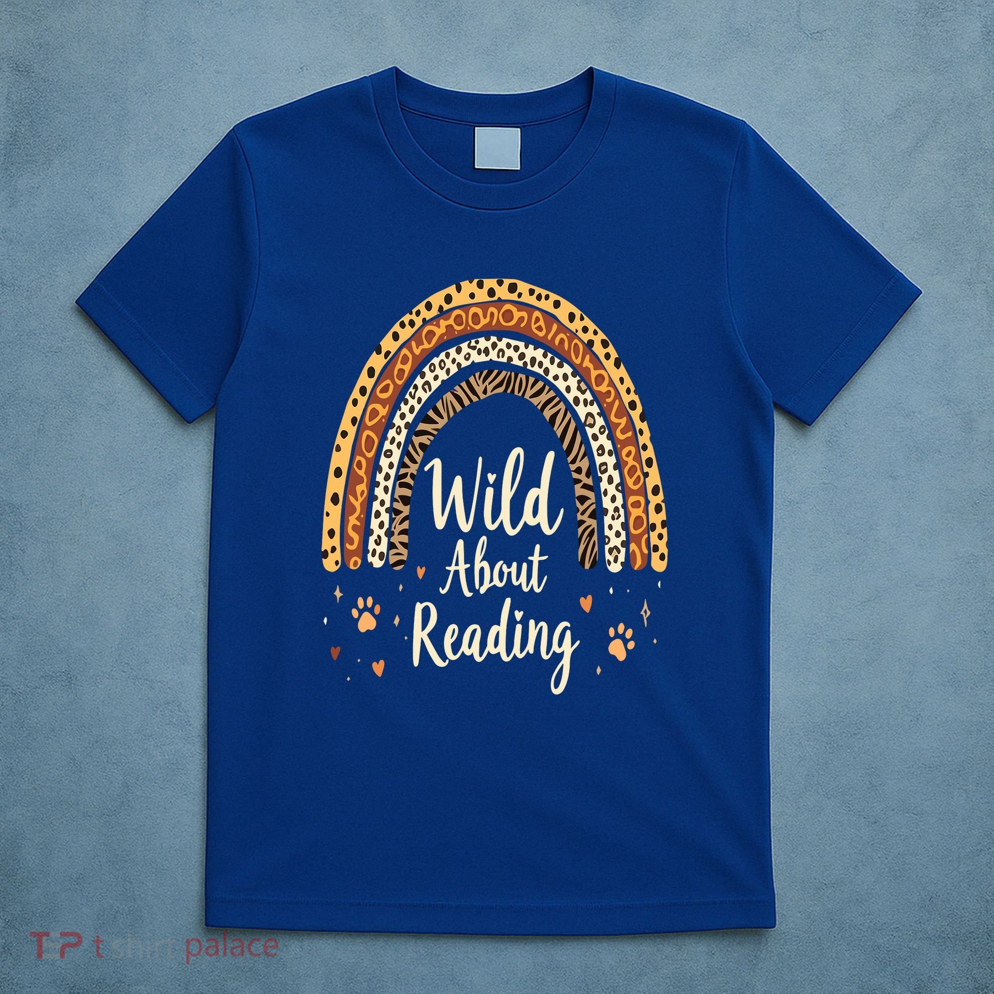 Wild About Reading Teacher Back to School Rainbow T-Shirt