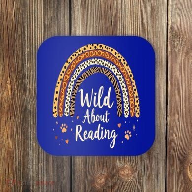 Wild About Reading Teacher Back to School Rainbow Coaster