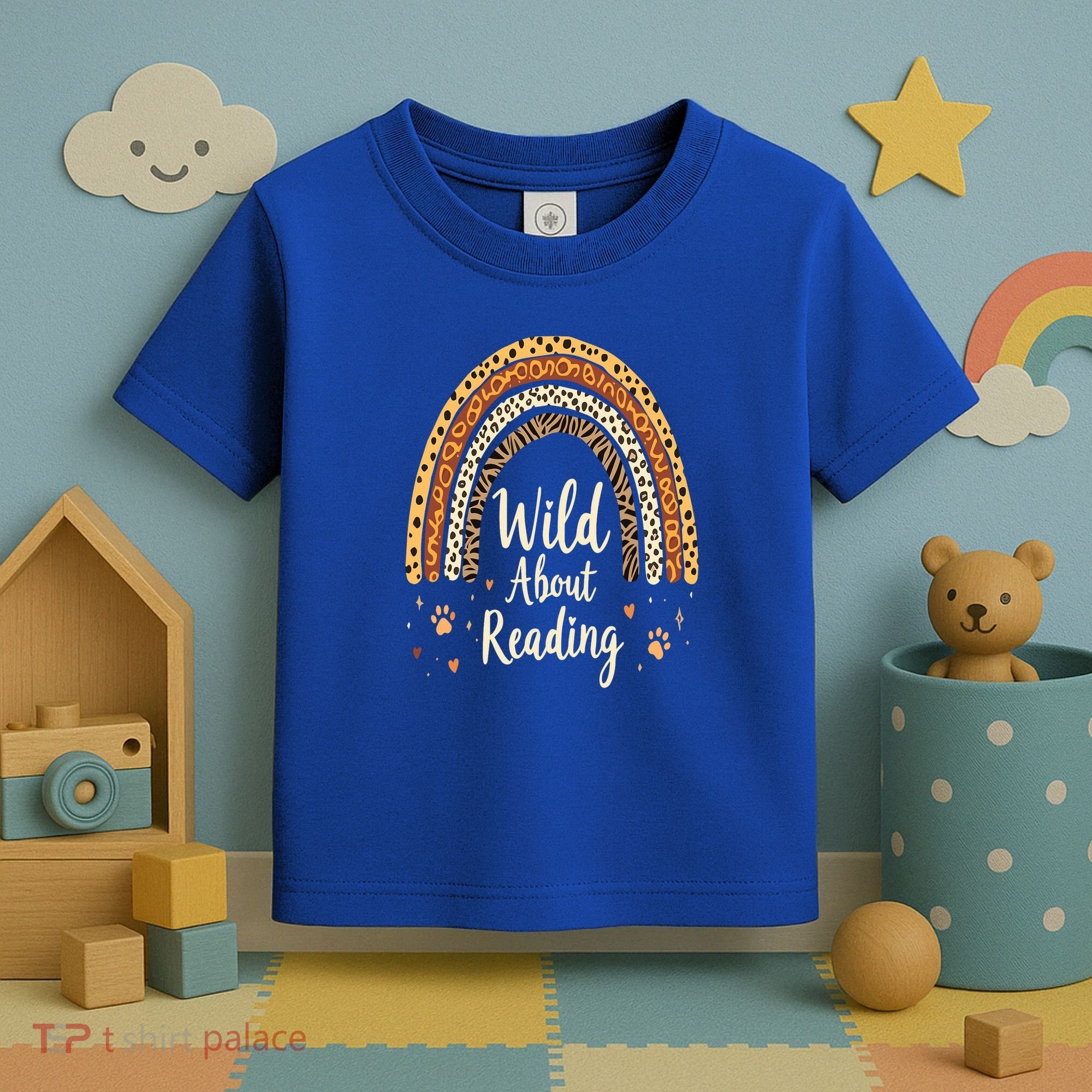 Wild About Reading Teacher Back to School Rainbow Toddler T-Shirt
