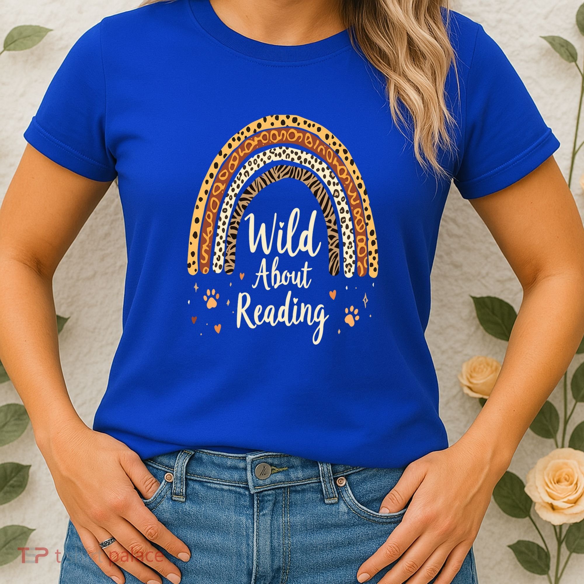 Wild About Reading Teacher Back to School Rainbow Women's T-Shirt