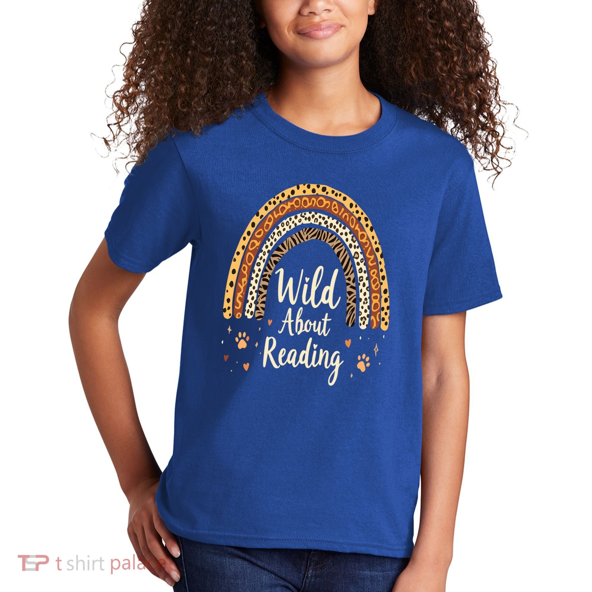 Wild About Reading Teacher Back to School Rainbow Kids T-Shirt