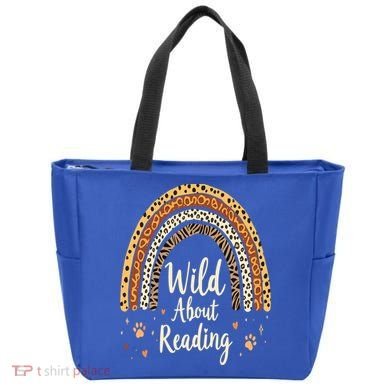 Wild About Reading Teacher Back to School Rainbow Tote Bag