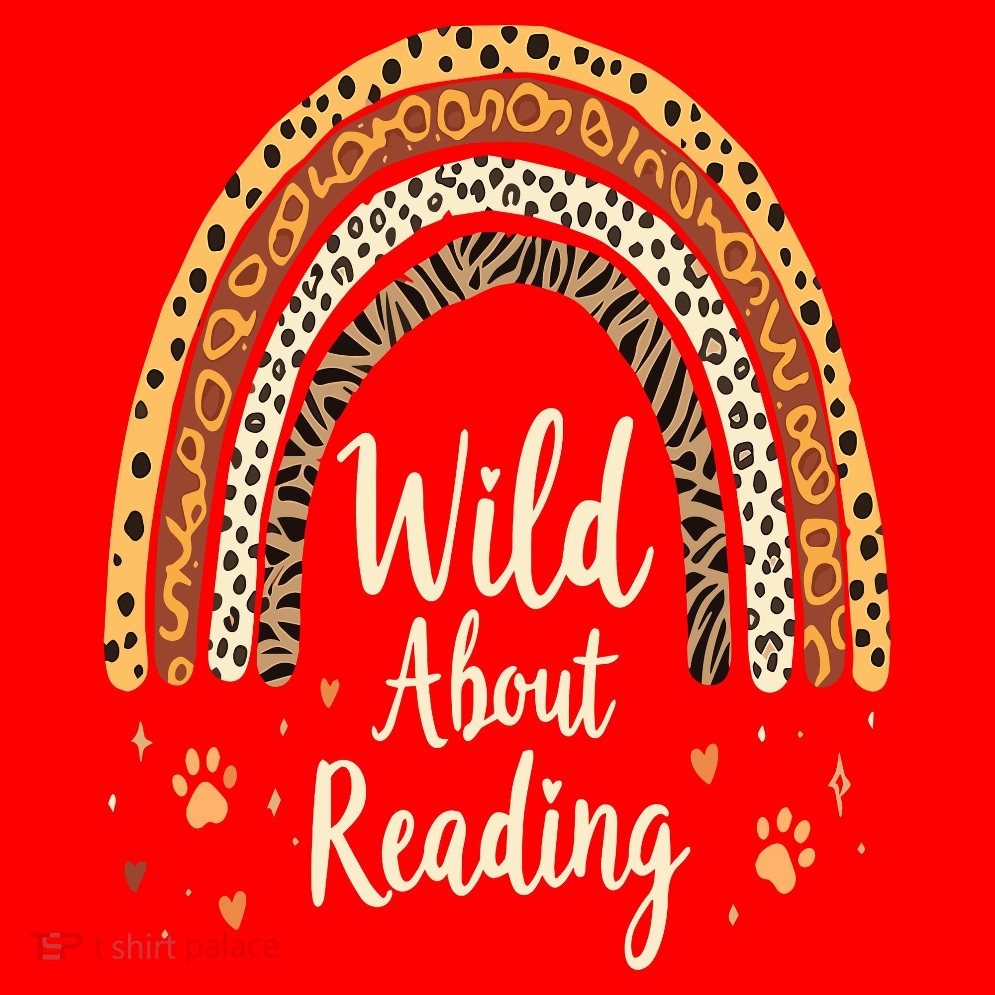 Wild About Reading Teacher Back to School Rainbow Santa Hat