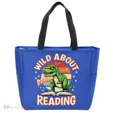 Wild About Reading T Rex Design For Teachers And Students Great Gift Tote Bag