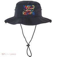 Wild About Reading Tie Dye Reading Books Funny Bucket Hat thumb 0