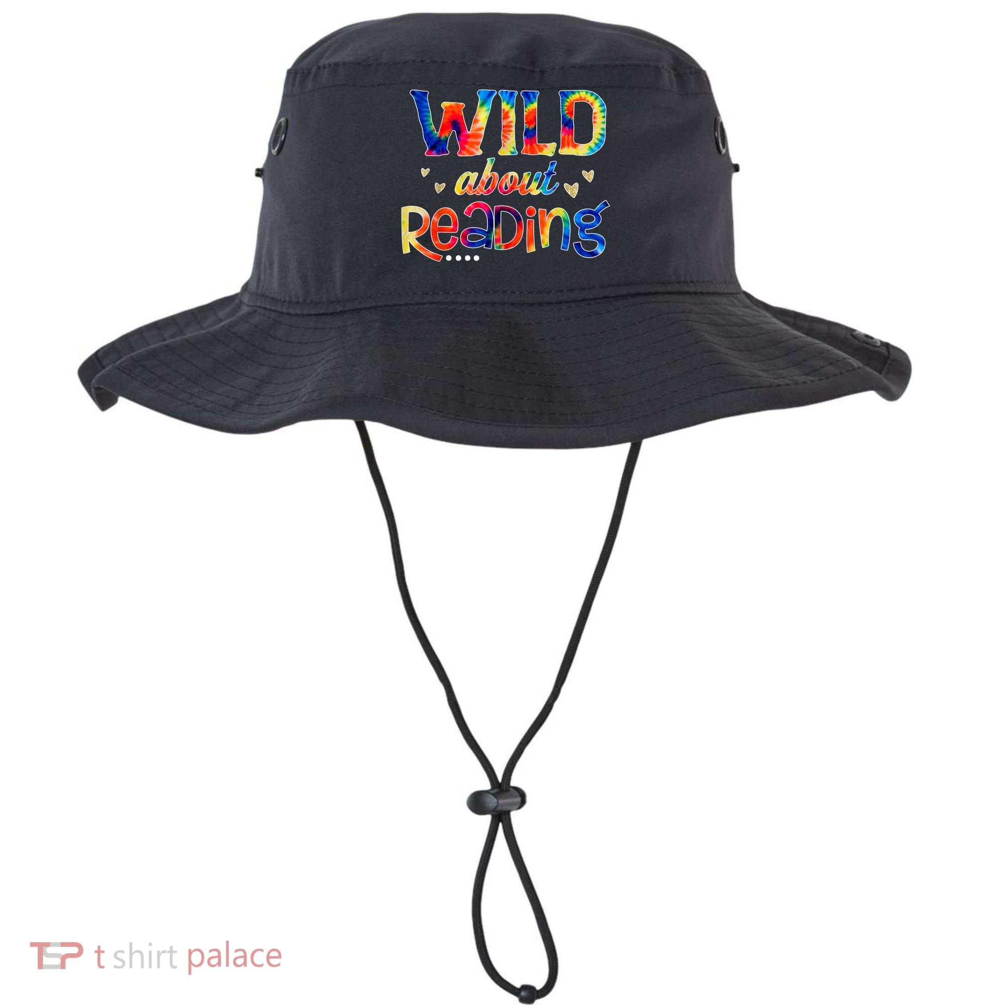 Wild About Reading Tie Dye Reading Books Funny Bucket Hat