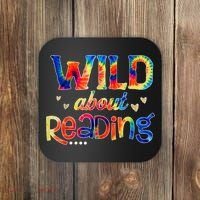 Wild About Reading Tie Dye Reading Books Funny Coaster thumb 0