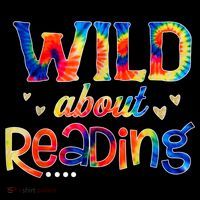 Wild About Reading Tie Dye Reading Books Funny Mousepad thumb 1